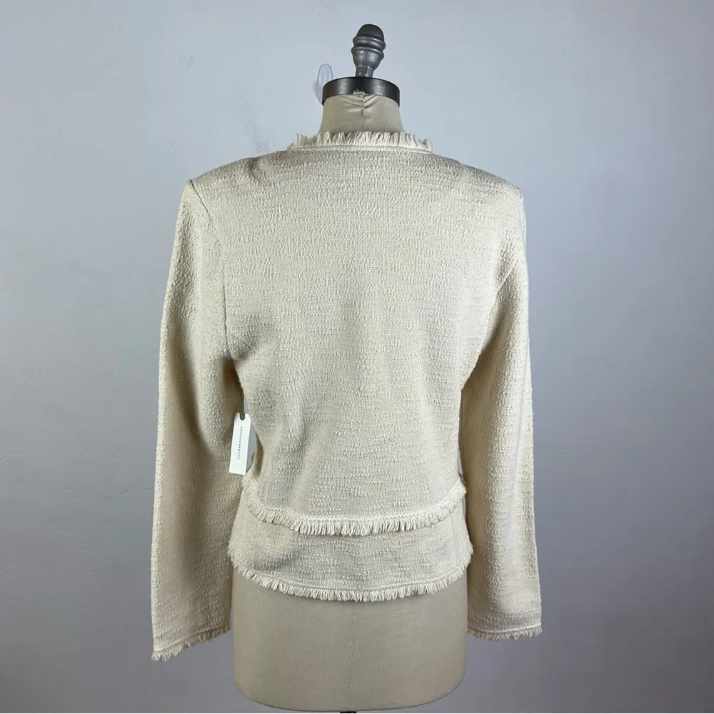Anthropologie Ett:wa Bardot Moto Tweed Jacket - Image 6