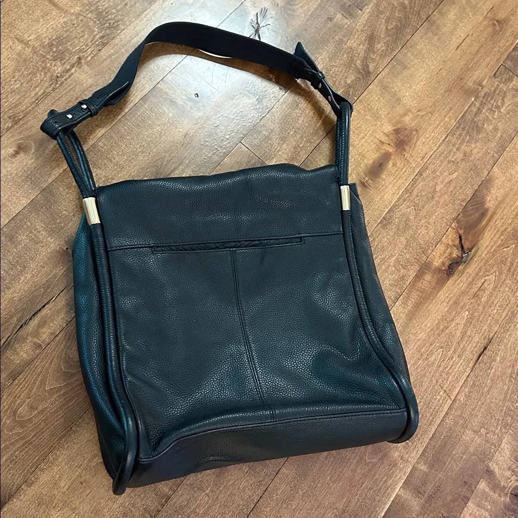 EUC Thacker Tery Black Leather Hobo Bag - Image 4