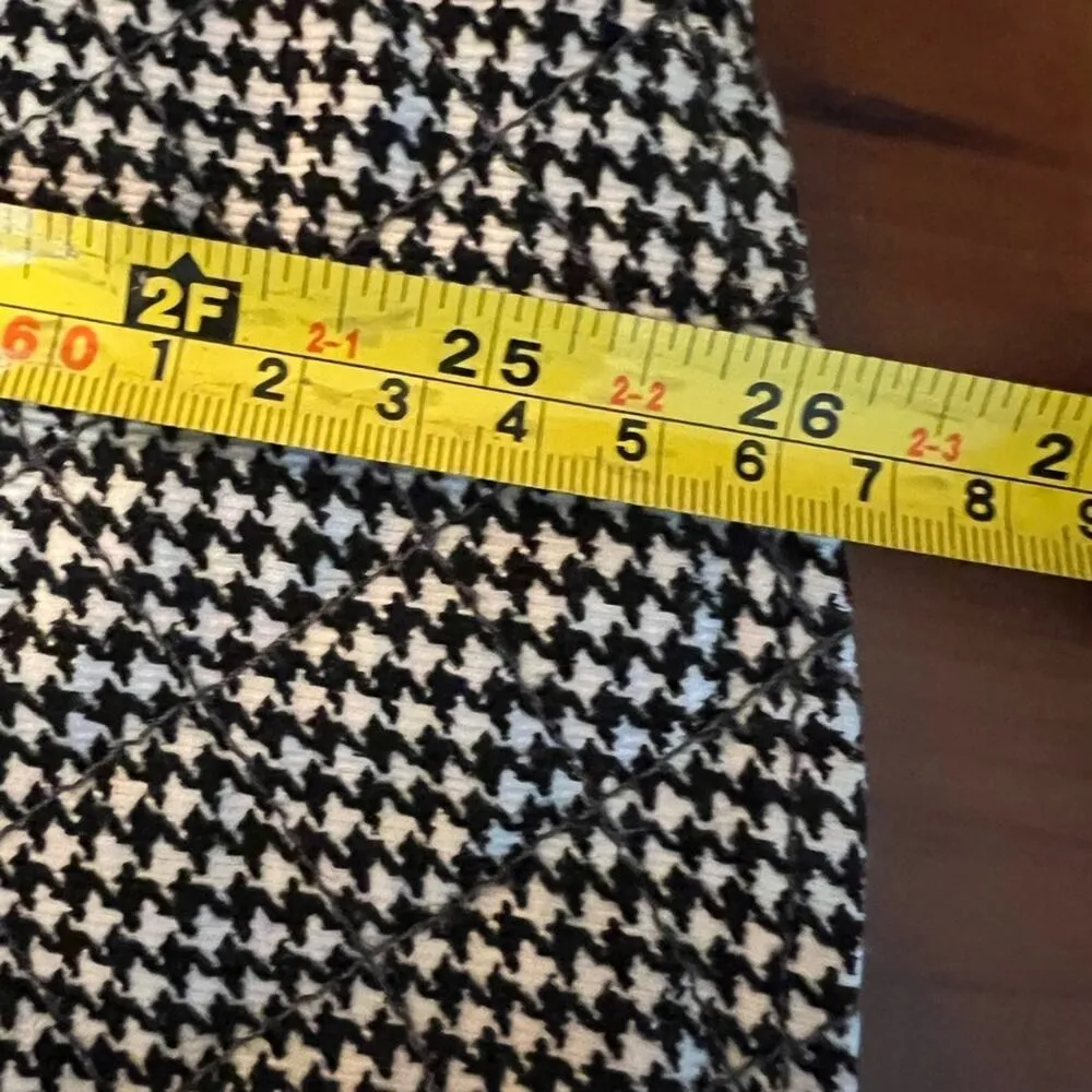 VTG Talbots quilted lined flannel Shacket Sz Small Petite houndstooth *tiny flaw - Image 9