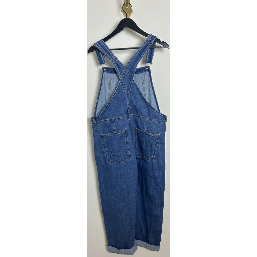 FREE PEOPLE We the Free Ziggy Denim Overalls in Wash Sapphire Blue Size Large - Image 8