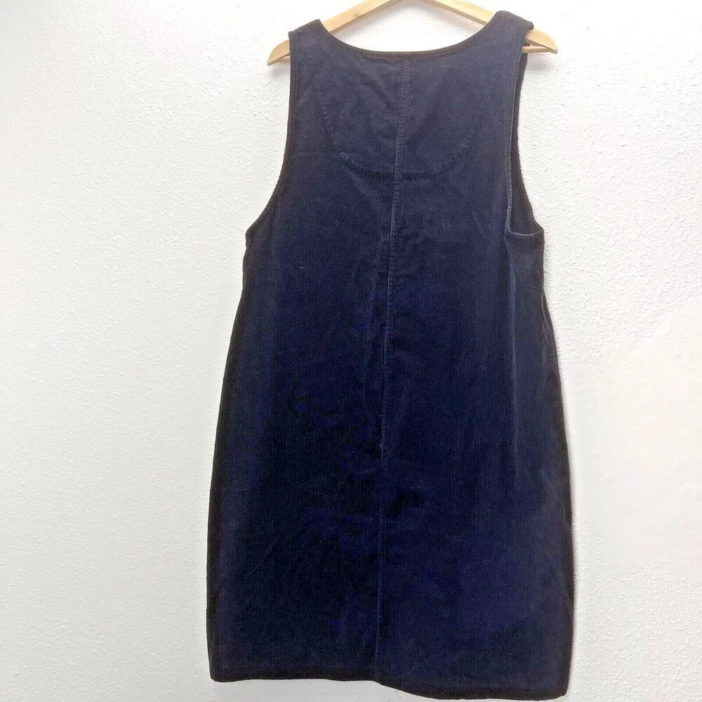 CJ Banks Denim Dress Womens Dark Wash Blue Sleeveless round Neck Midi pockets L. - Image 6