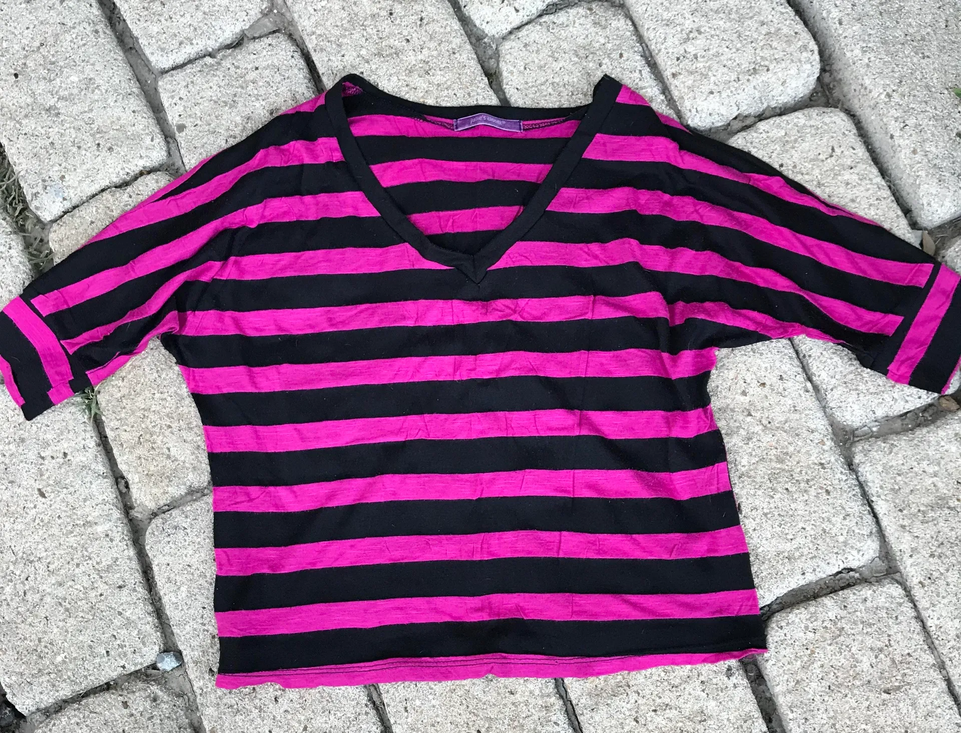 Julies closet striped crop top - Image 4