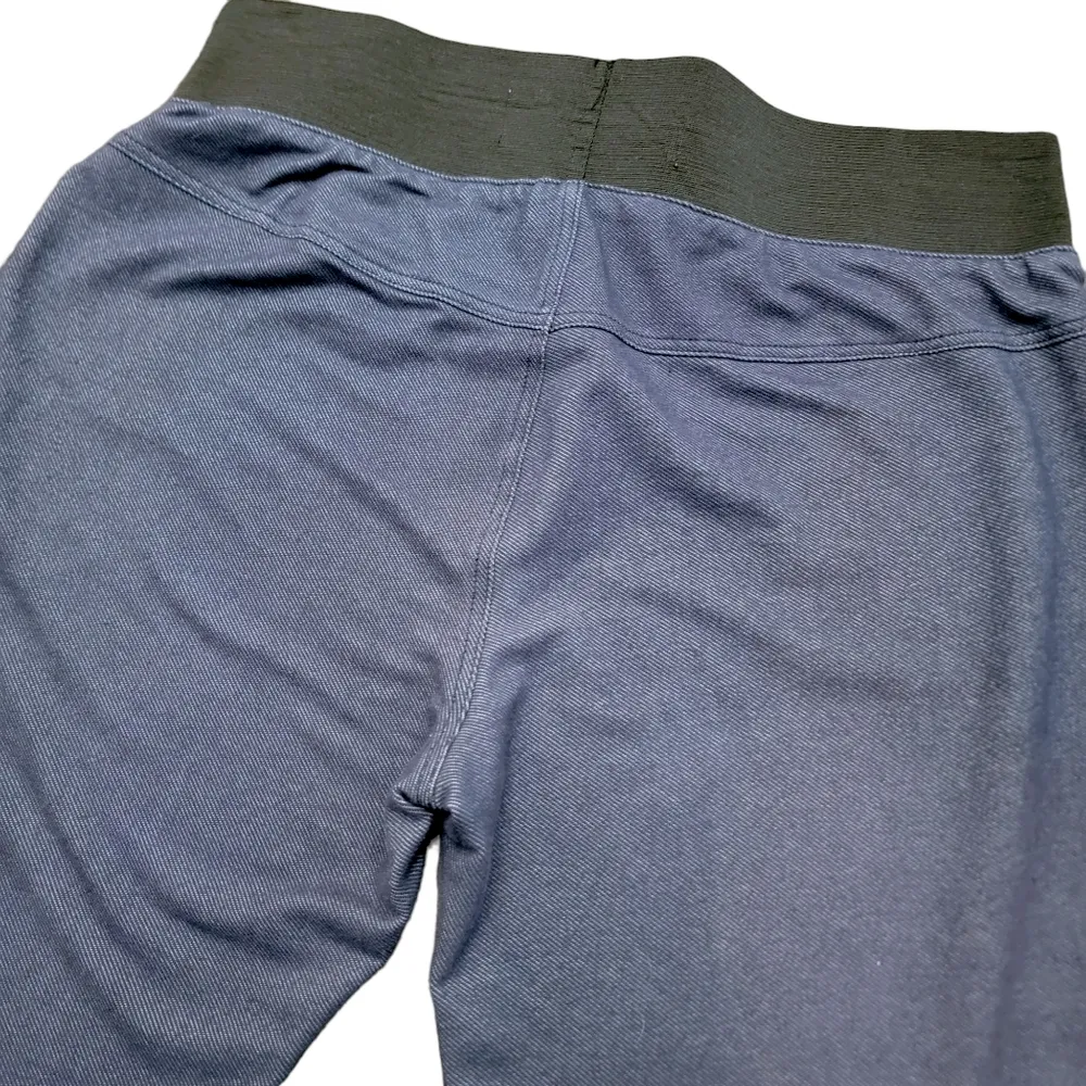 Badgley Mischka American Glamour Faux Denim Blue Leggings Size Medium - Image 5