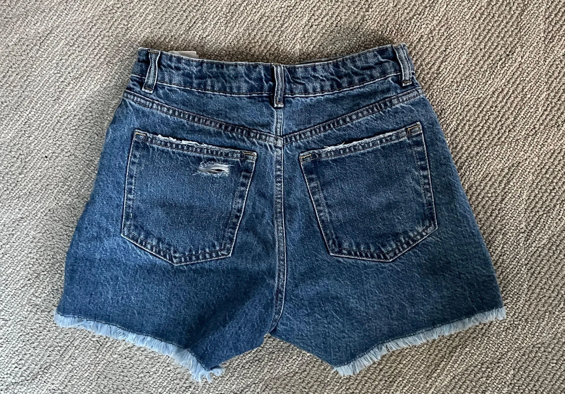 Denim High-Waisted Shorts - Image 4