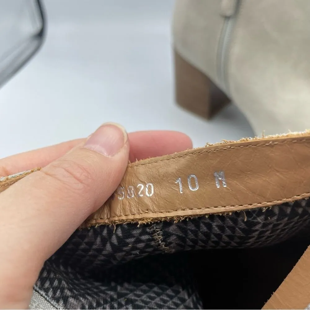 Aquatalia Grey Suede Leather Ankle Boots Womens 10 Booties Fall Classic Heeled - Image 9