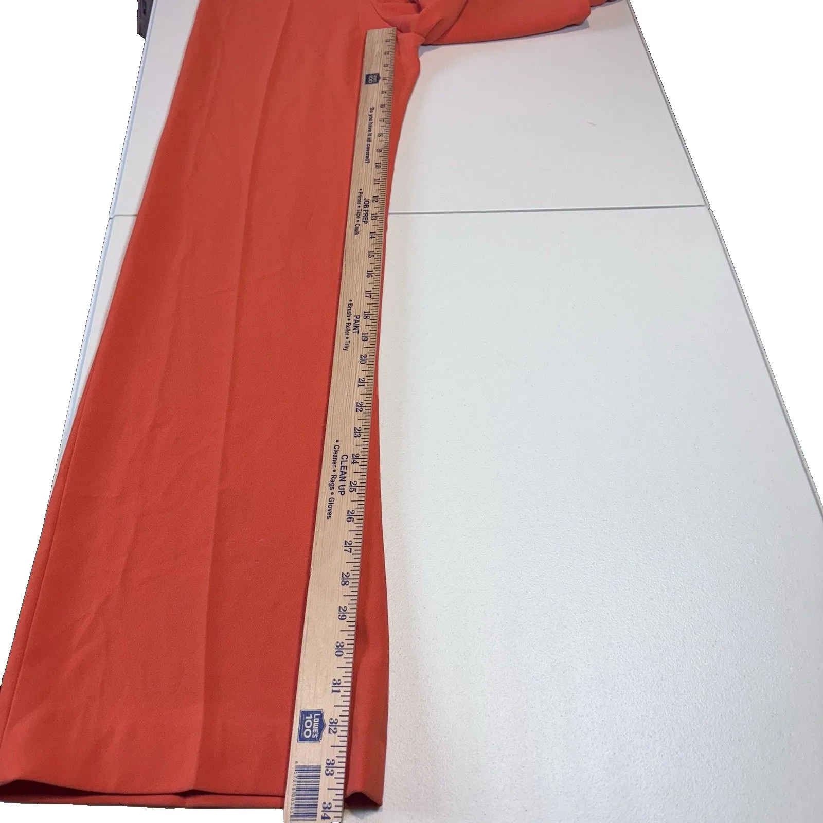 Zara Orange Flare Dress Pants with zipper on one side size XS NWT - Image 8