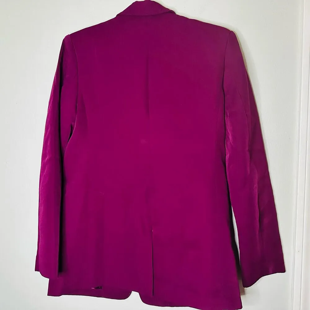 ENDLESS ROSE Purple Jewel Toned Single Button Breasted Blazer Size Medium - Image 8