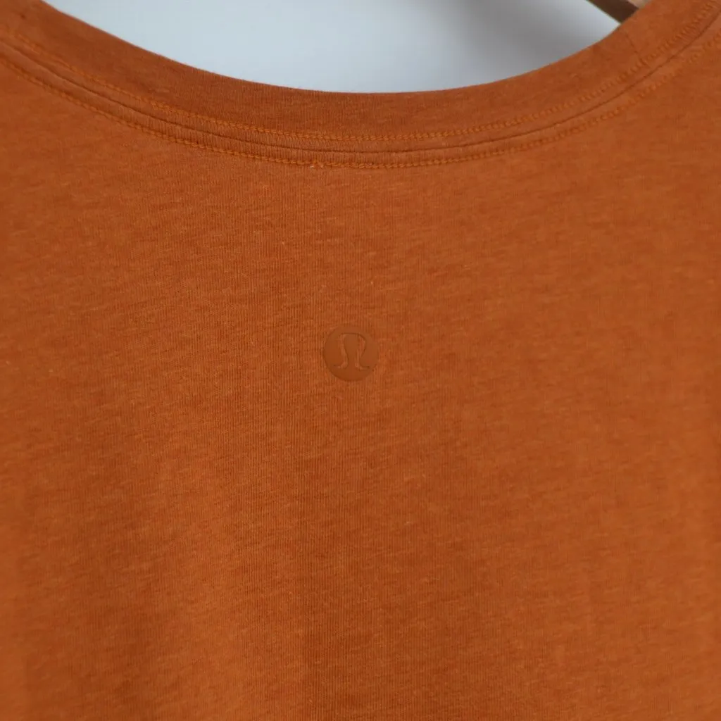Lululemon Love Crew T-Shirt Heathered Brown Women's S Pima Cotton Short Sleeve - Image 4