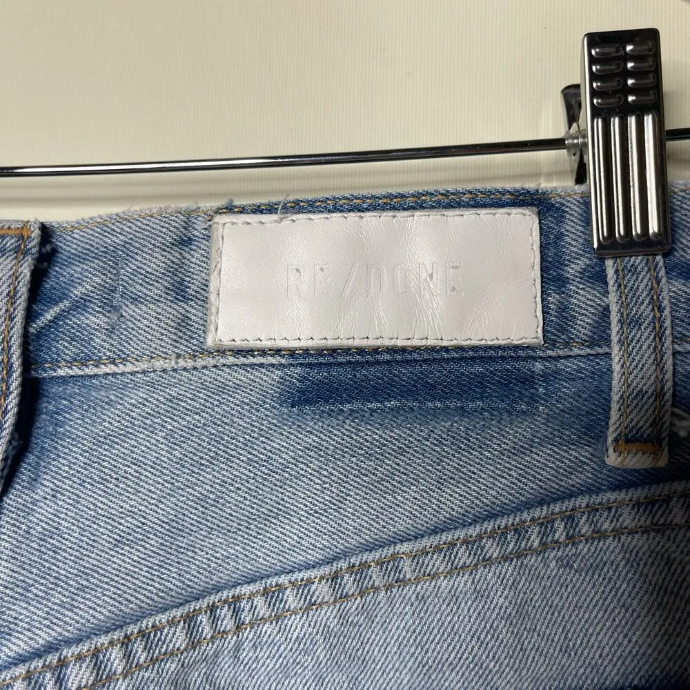 RE/DONE '50s Cutoff High Waist Denim Shorts Blue Womens 26 - Image 5