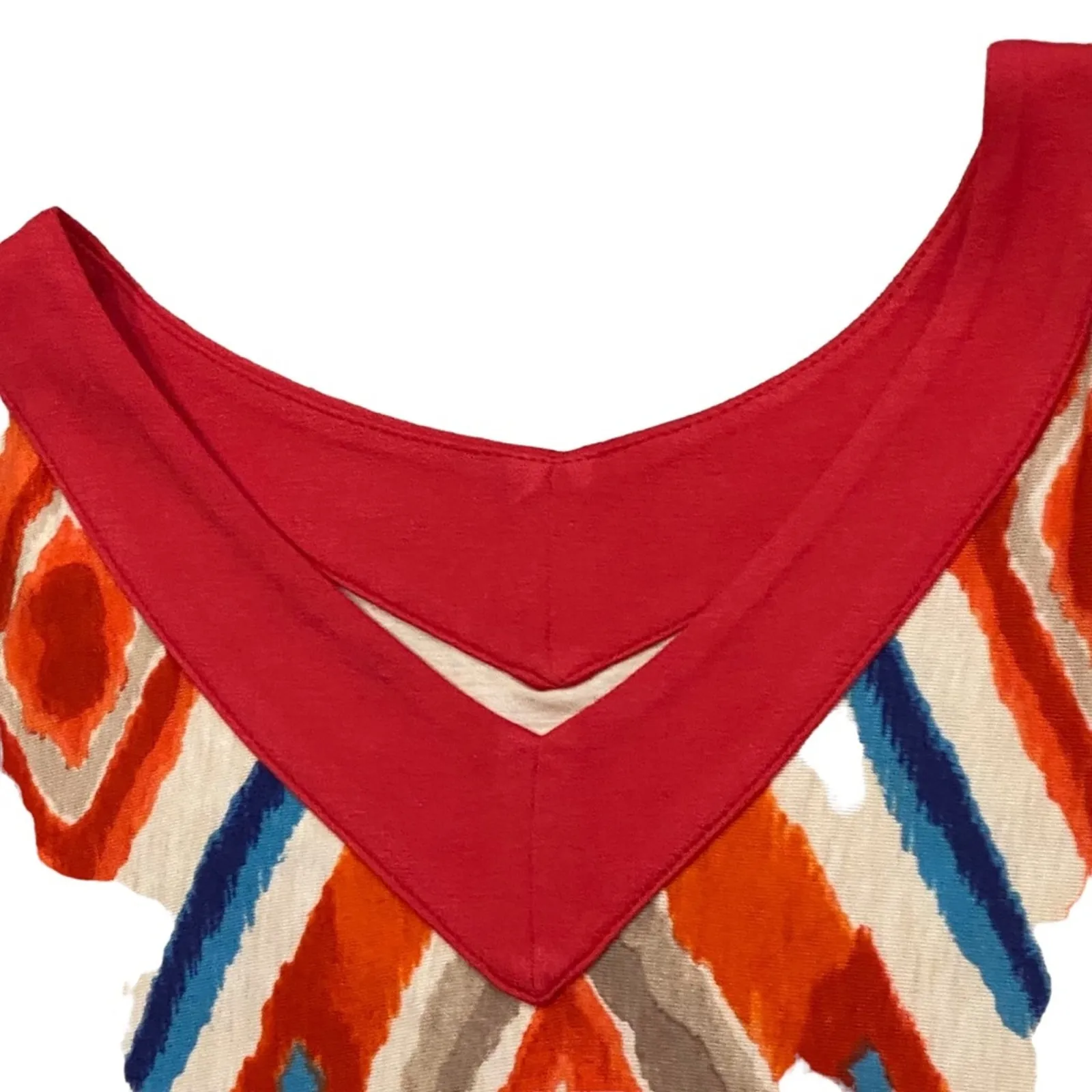 Chico's Medium Maxi Dress Boho Southwest Ikat long Dress Resortwear Vacation - Image 14