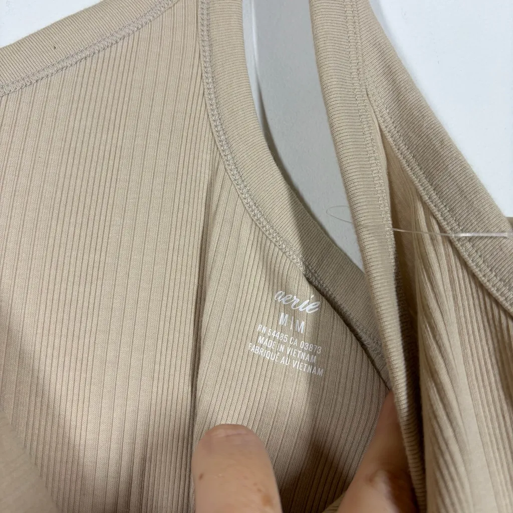 NWT Aerie One Shoulder Ribbed Midi Dress Size Medium - Image 11