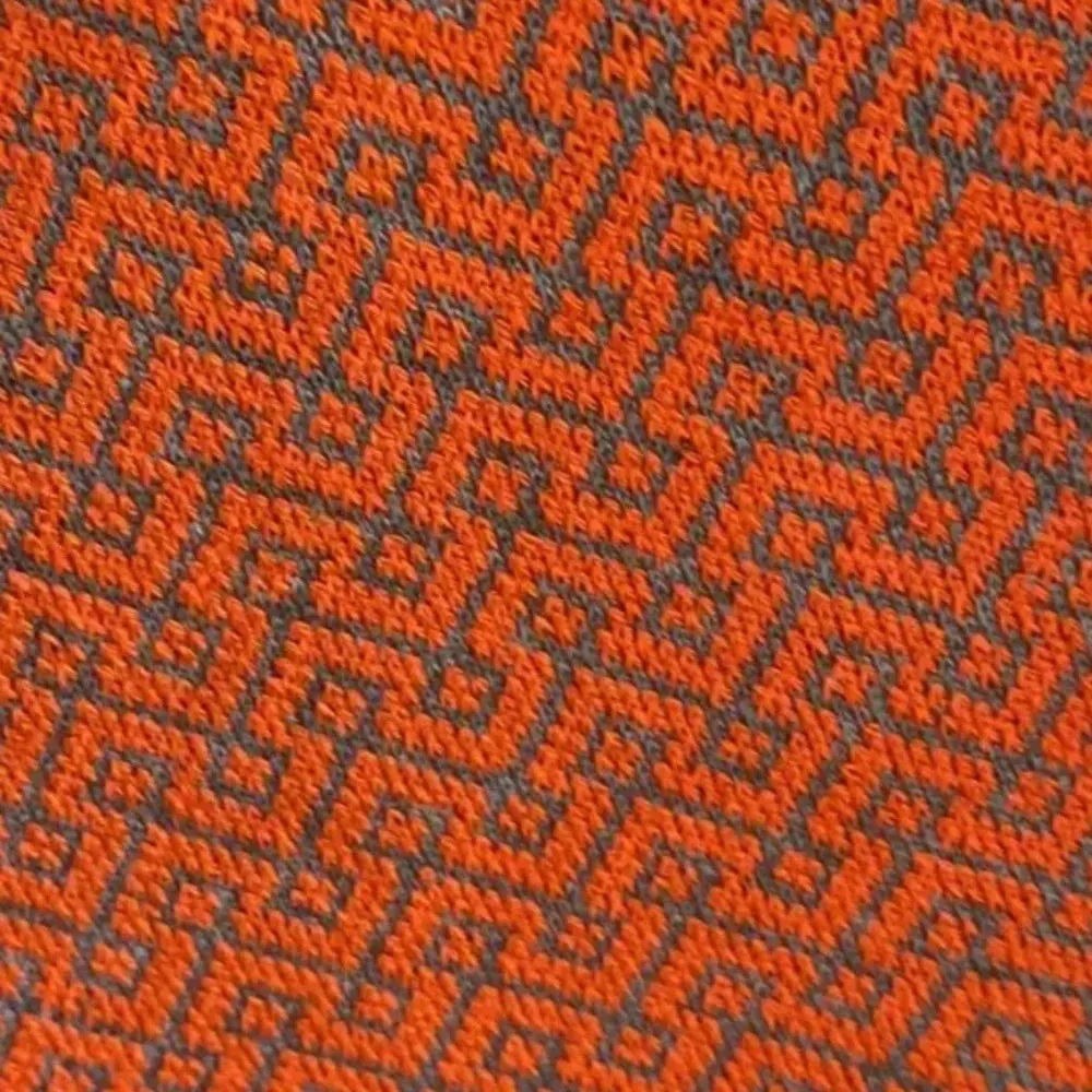 ZARA Halter Neck Jacquard Dress Orange with black trim bodycon size xs nwt - Image 11