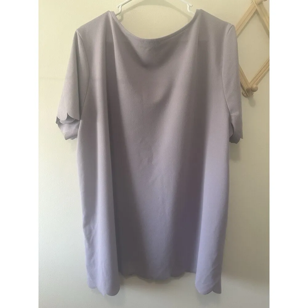 Jodifl Scallop Edge Purple Blouse Size 3x - Image 6