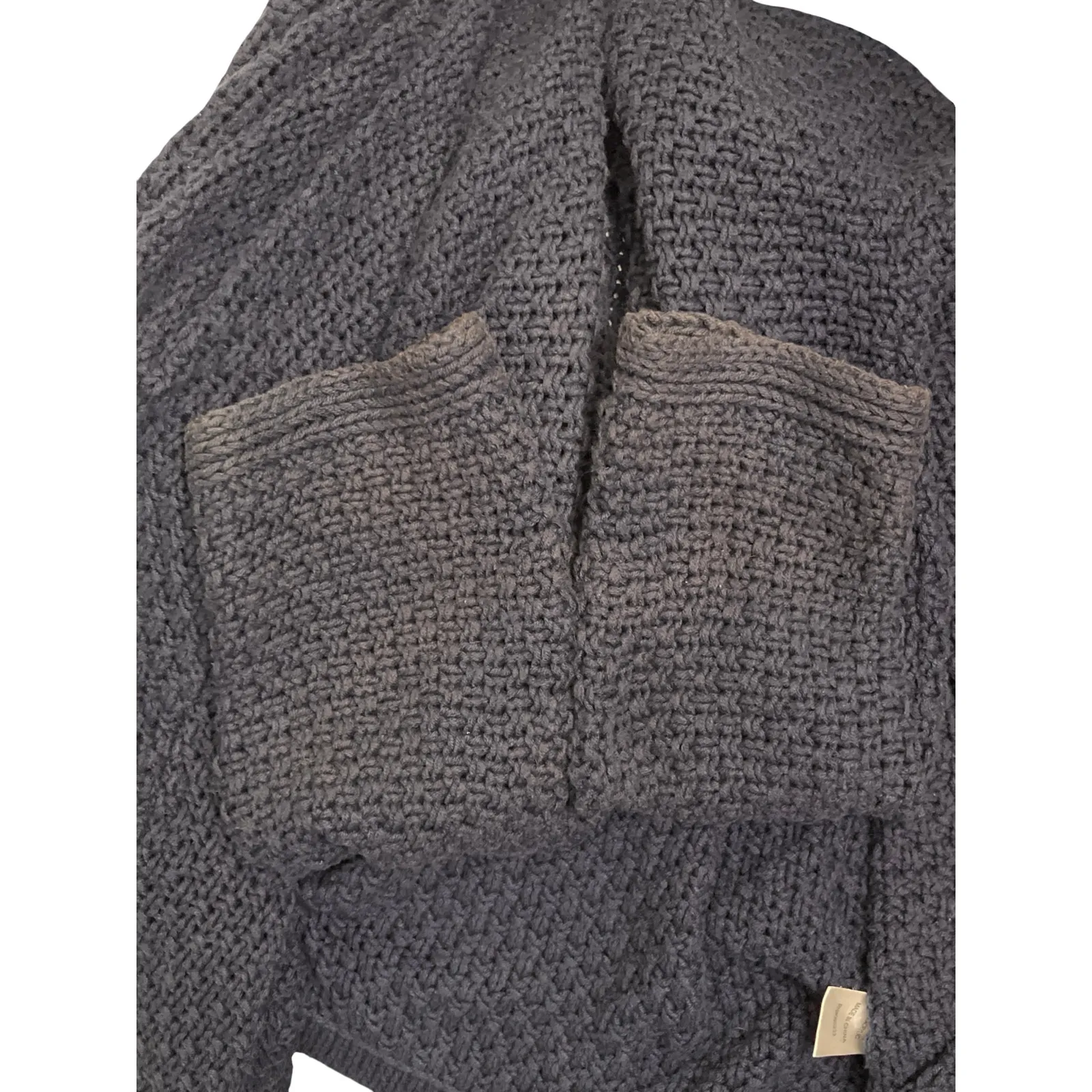 Brandy Melville Navy Open Knit Open Long Cardigan One Size - Image 6