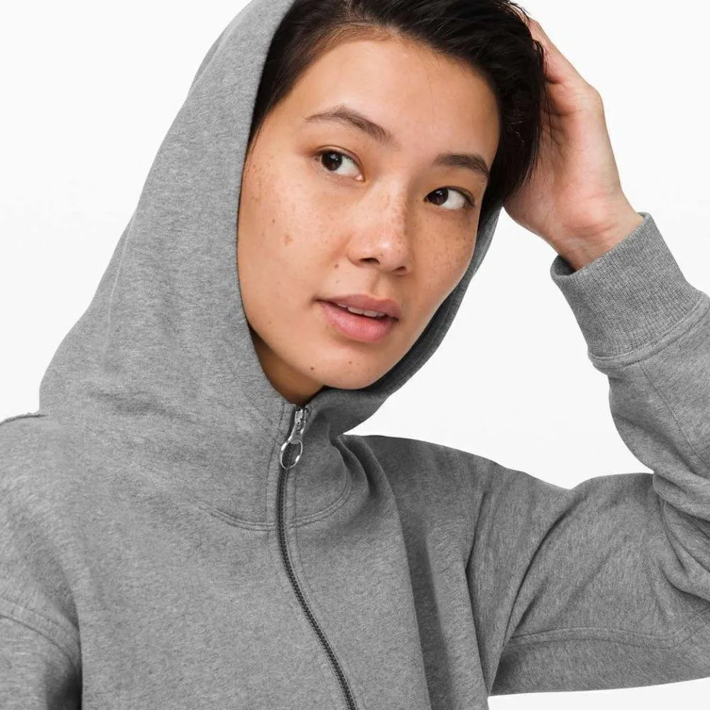 Lululemon All Yours Full Zip Hoodie Jacket Gray S - Image 2