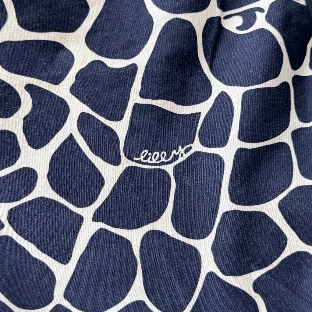 Lilly Pulitzer Palm Beach Fit Giraffe Print Pants Women’s 6 Blue White - Image 10