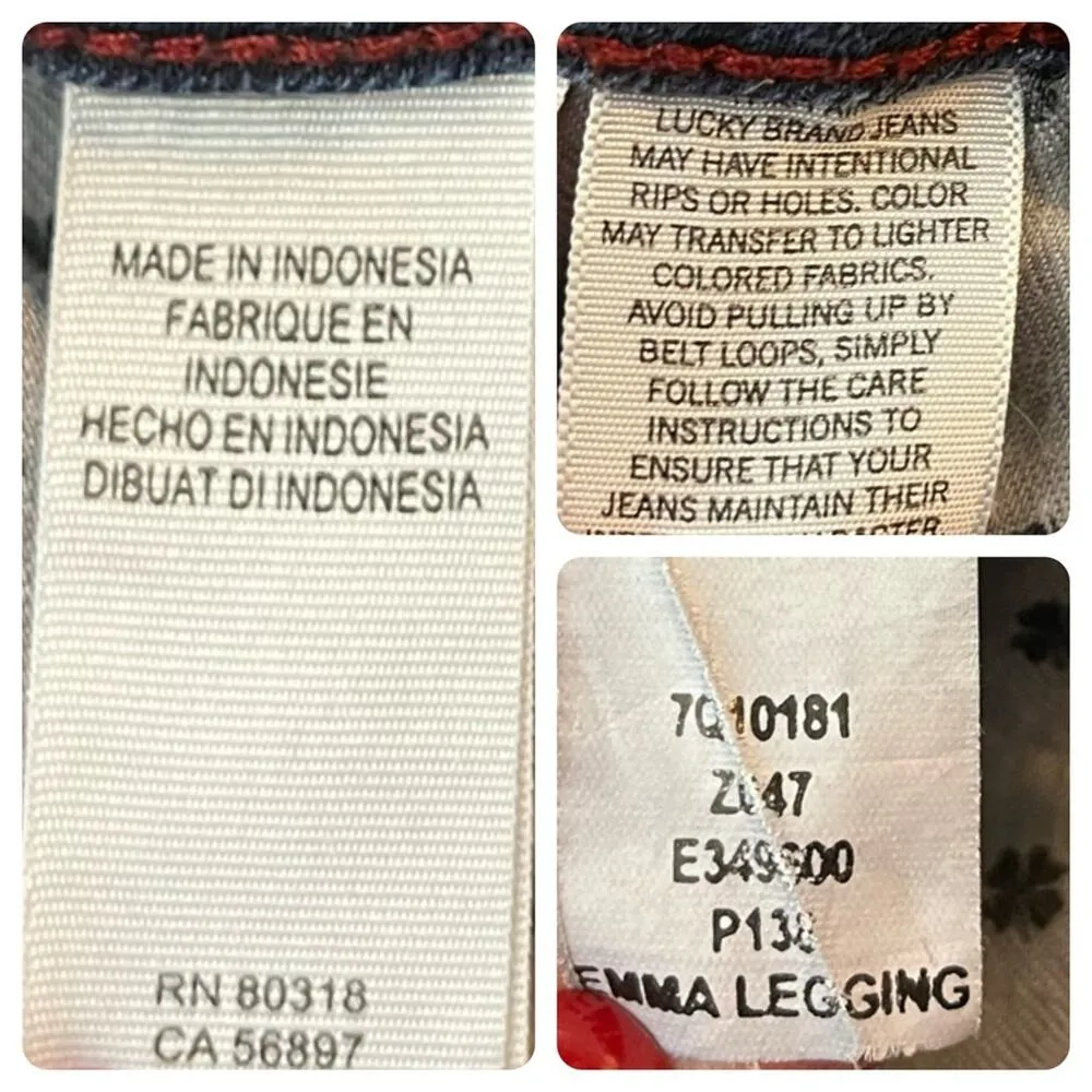 Lucky Brand  Women’s Plus Jeans Emma Legging High Rise Dark Wash Stretch Size 22W - Image 6