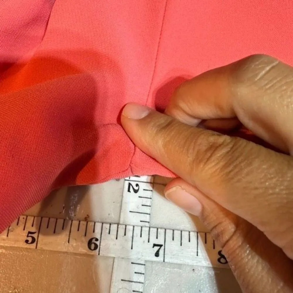 Diane von‎ Furstenberg Emerson Crepe Surplice Romper, Ocean Coral Size 6 - Image 13