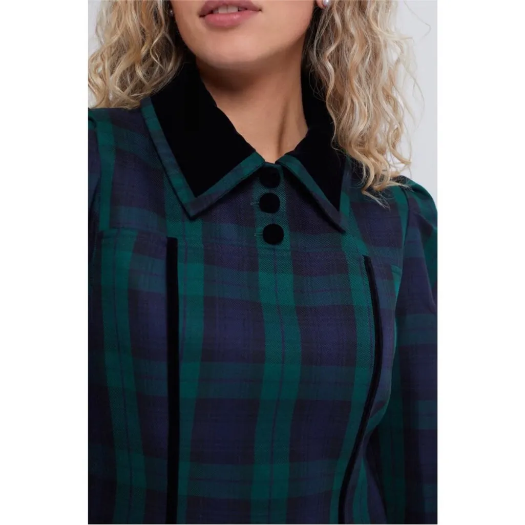 TUCKERNUCK long sleeve Blackwatch Wynn mini Dress
NWT Size XSmall NEW Green - Image 6