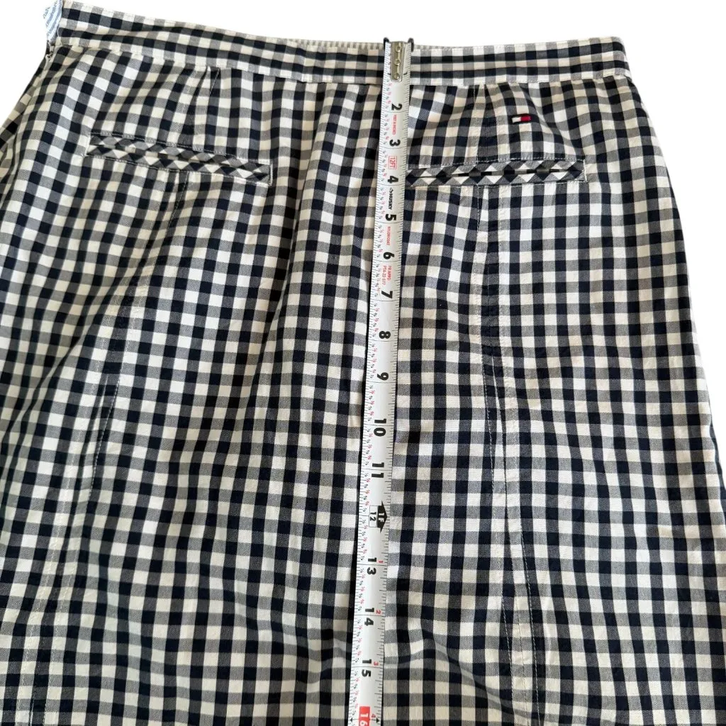 TOMMY HILFIGER Plaid Silk Cotton Blend Golf Skort Size 8 - Image 9