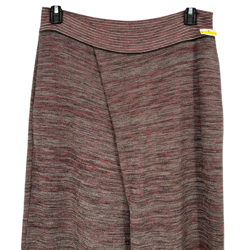 Bianca Saunders Glitz Metallic Striped Knit Pull On Pants Size Medium NWOT Purple - Image 2