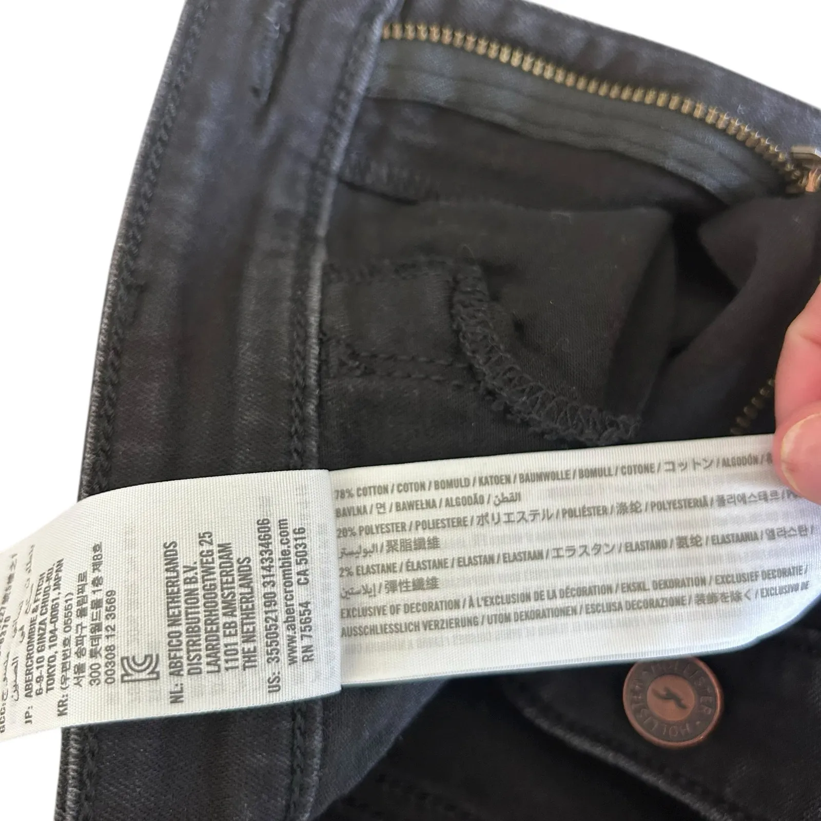 Hollister Black Mid Rise Jean Legging Jeans Sz 26 - Image 3