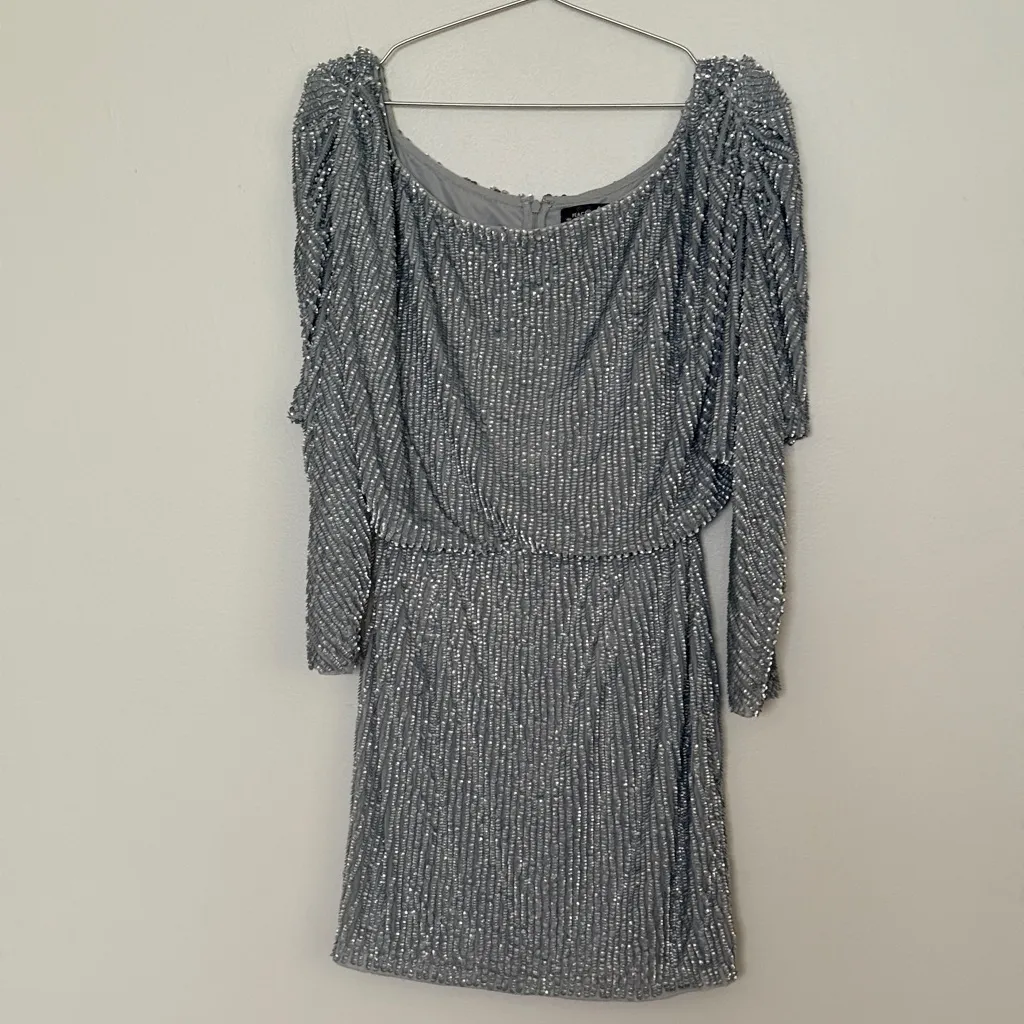 Sequin long sleeve mini dress - Image 4