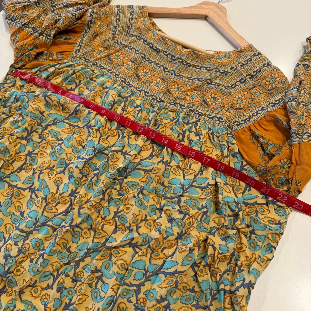 Spell & the Gypsy Delirium Boho Blouse Size Small Gold - Image 6