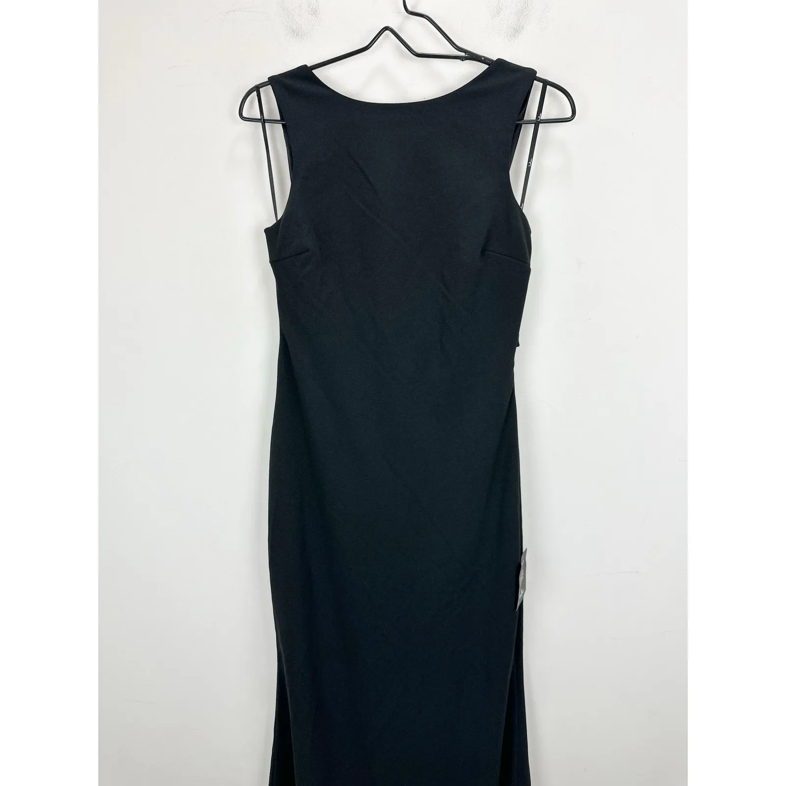 Lulus Love In Your Eyes Black Knotted Mermaid Maxi Dress Formal Medium NWT - Image 6