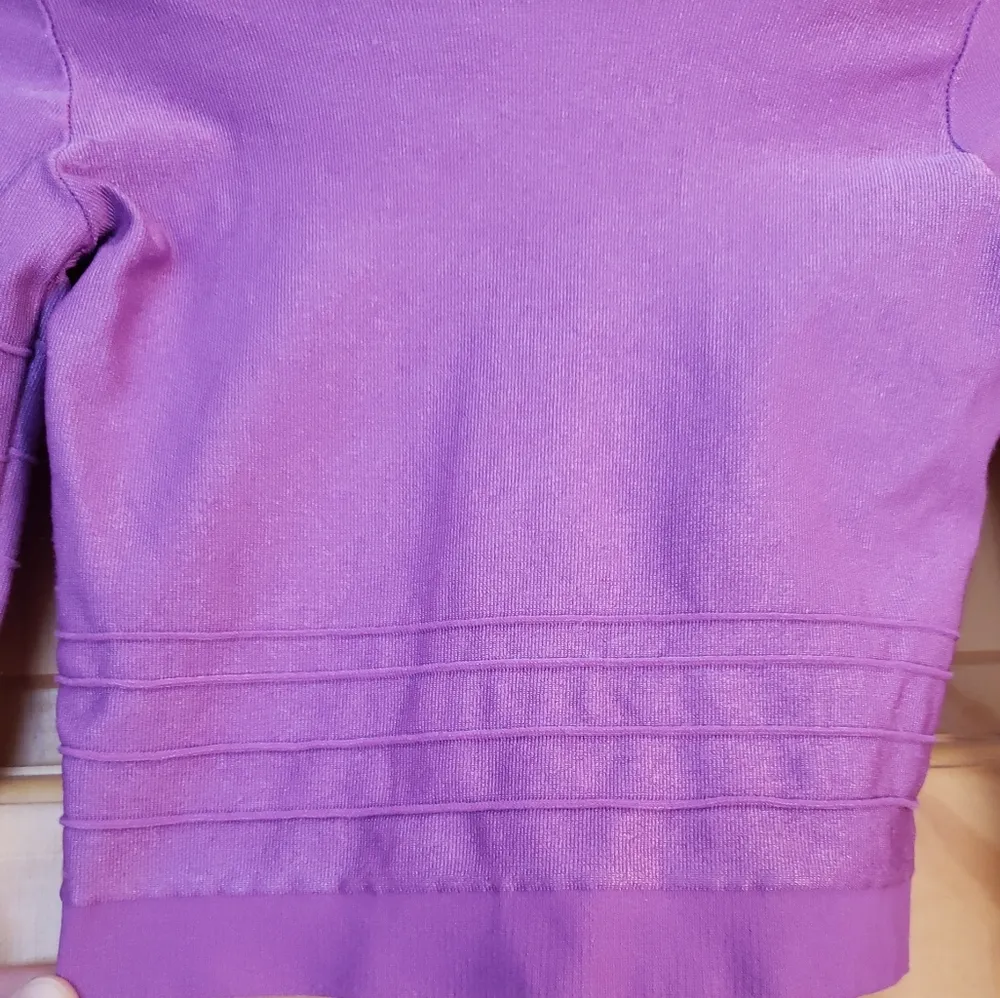 Bebe bandage lilac lavender crop top-90’s - Image 4