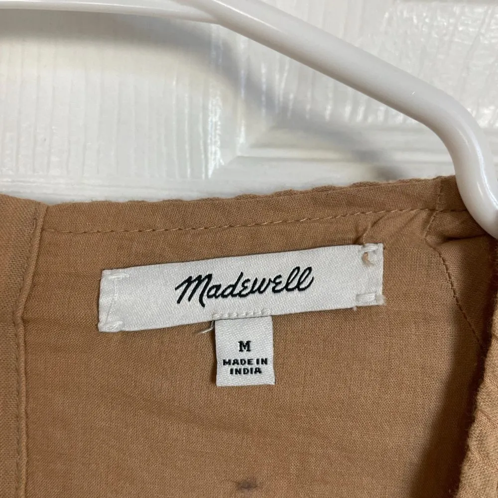 Madewell Seersucker Puff-Sleeve Cutout Mini Dress - Image 14