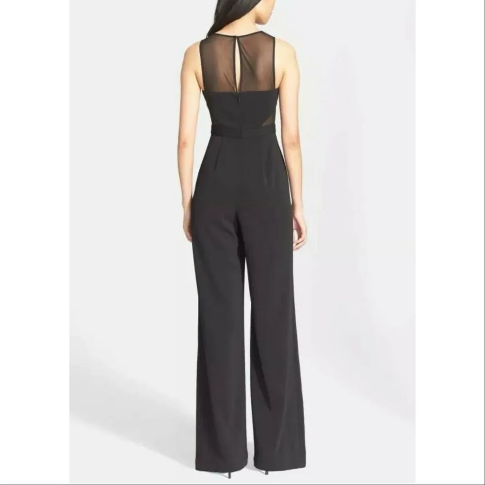Jay Godfrey Sheer Panel Crepe Jumpsuit - Image 2