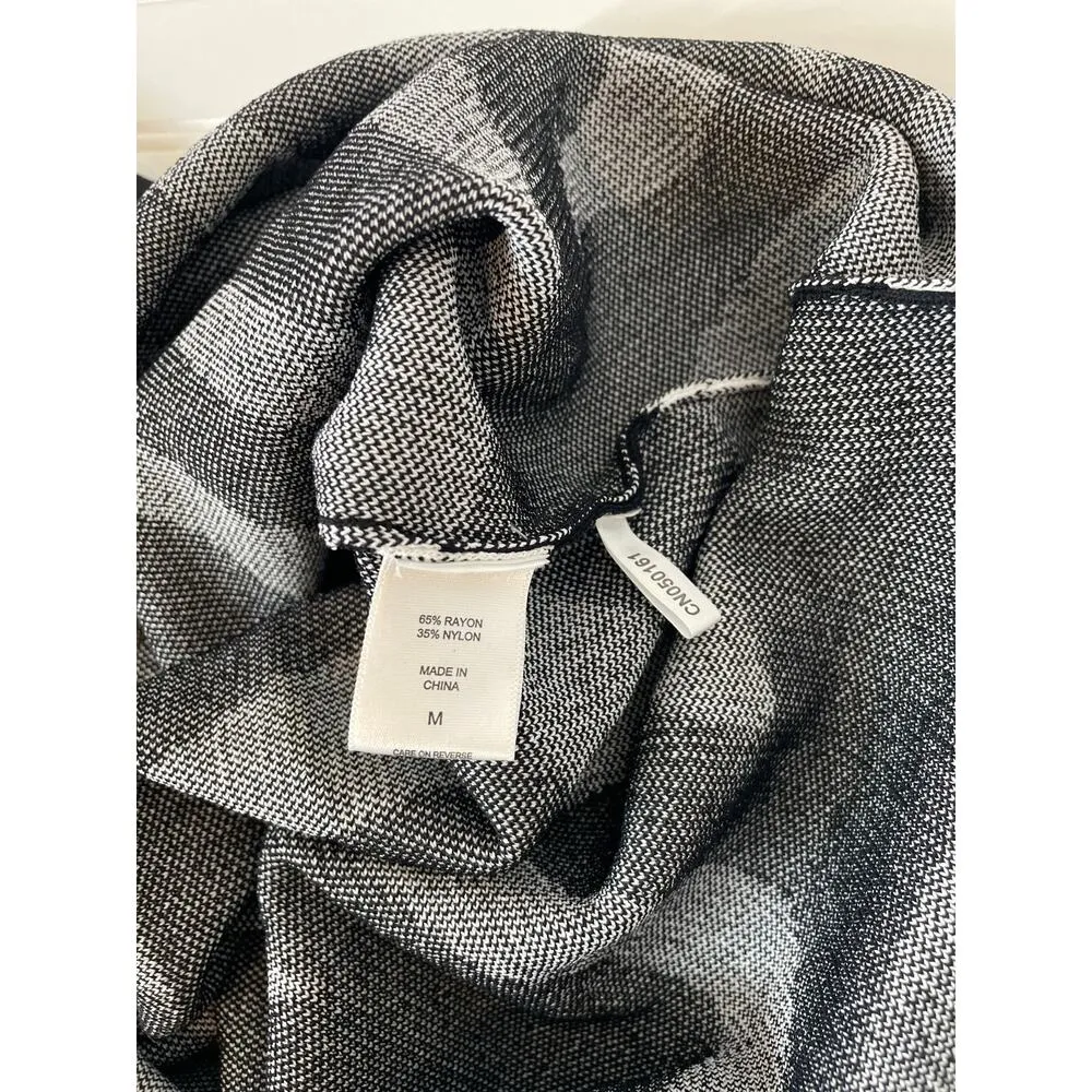 New York & Company Sleeveless Midi Sweater Dress Black & White Zebra Stripe M Size M - Image 6