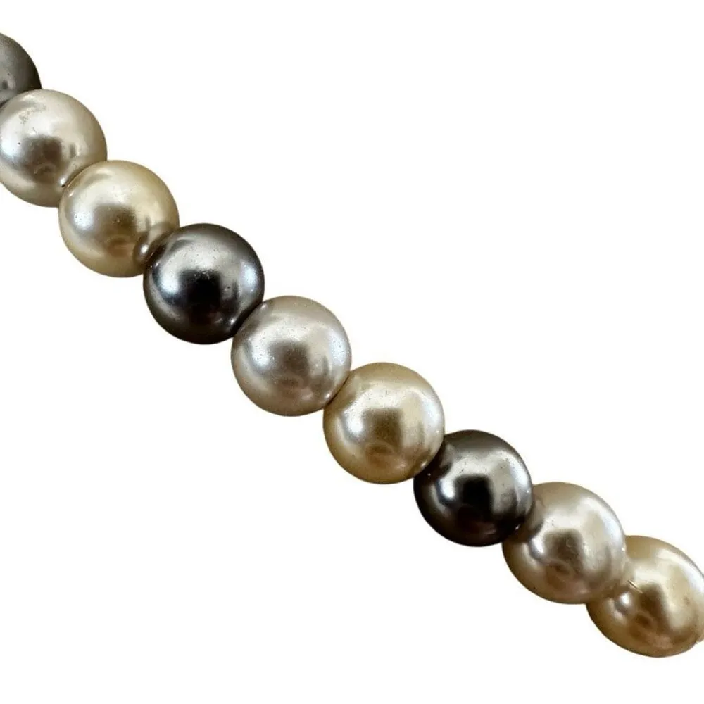 Avon Grey faux Pearl Rhinestone Crystal Heart Love Drop Y Lariat Necklace Gray - Image 7