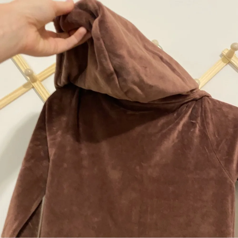 iet’s frans Brown Hoodes Velour Jumpsuit size Small - Image 10