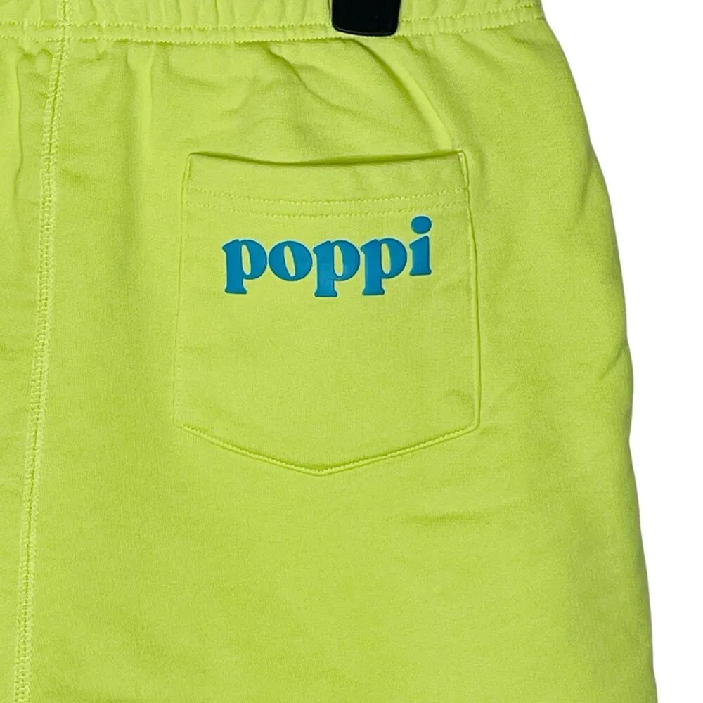 Poppi Soda Limited Edition Green Juicy AF Sweat Shorts Size Medium - Image 4