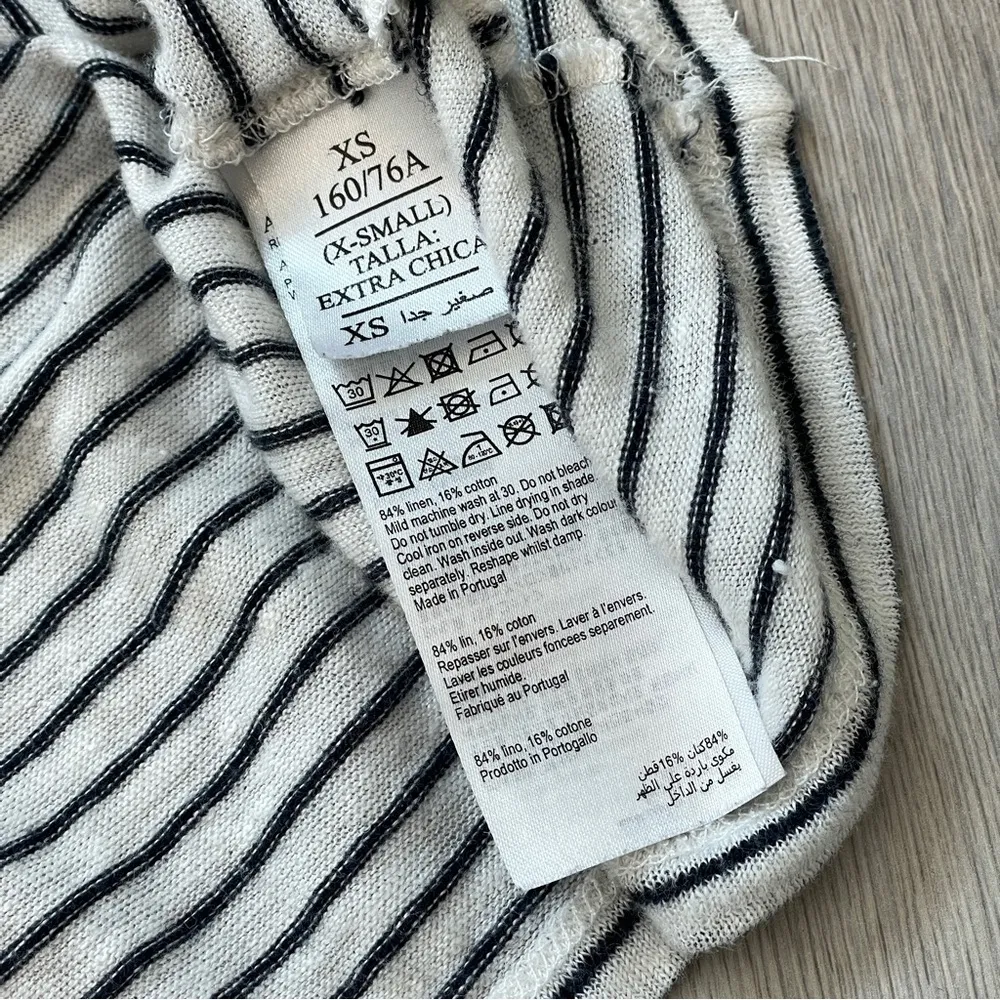 All Saints Linen Cotton blend Striped Sleeveless Top White Navy (xsmall) summer - Image 5