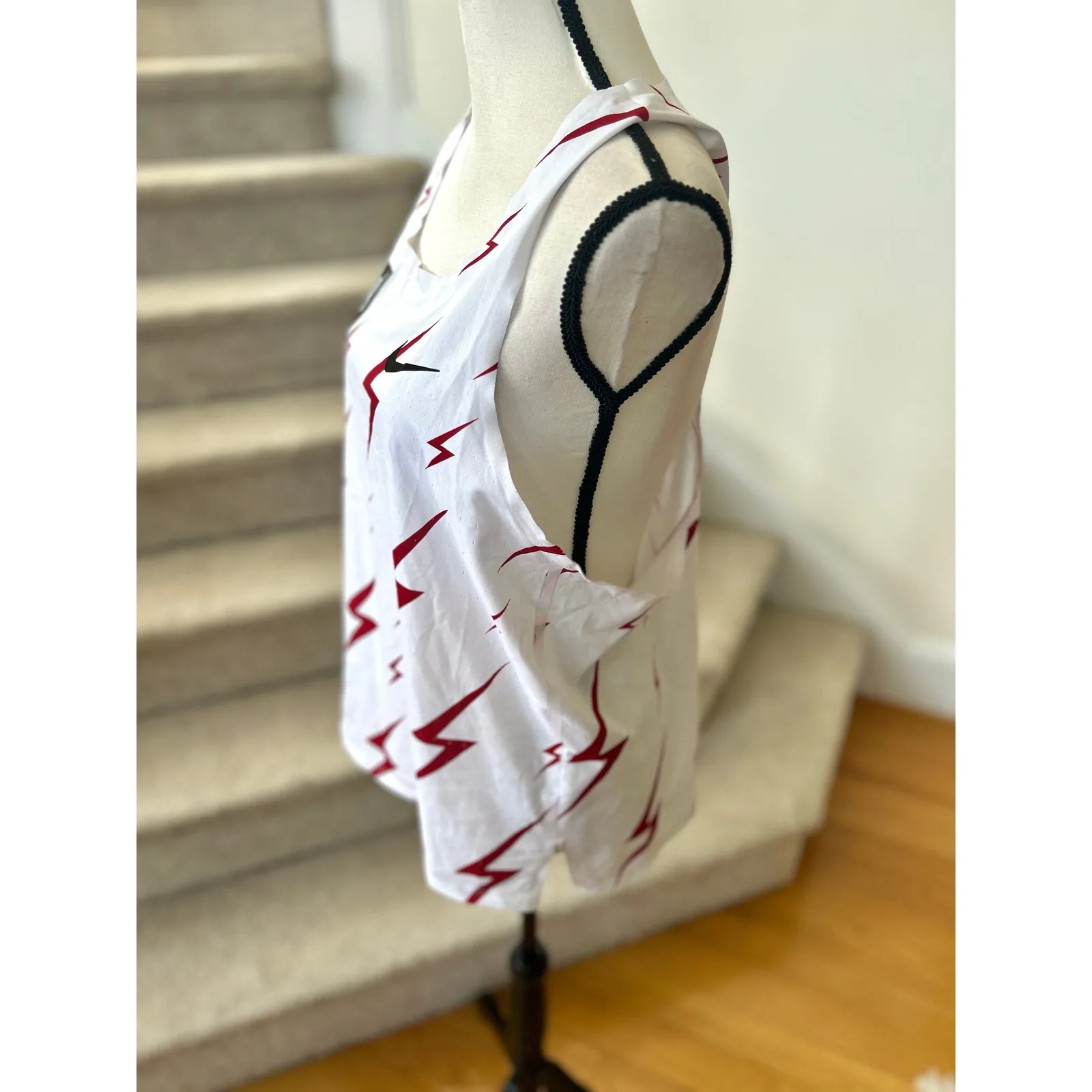 Nike Aeroswift Bowerman Track Club USA Singlet Tank White Red Lightening - Image 3