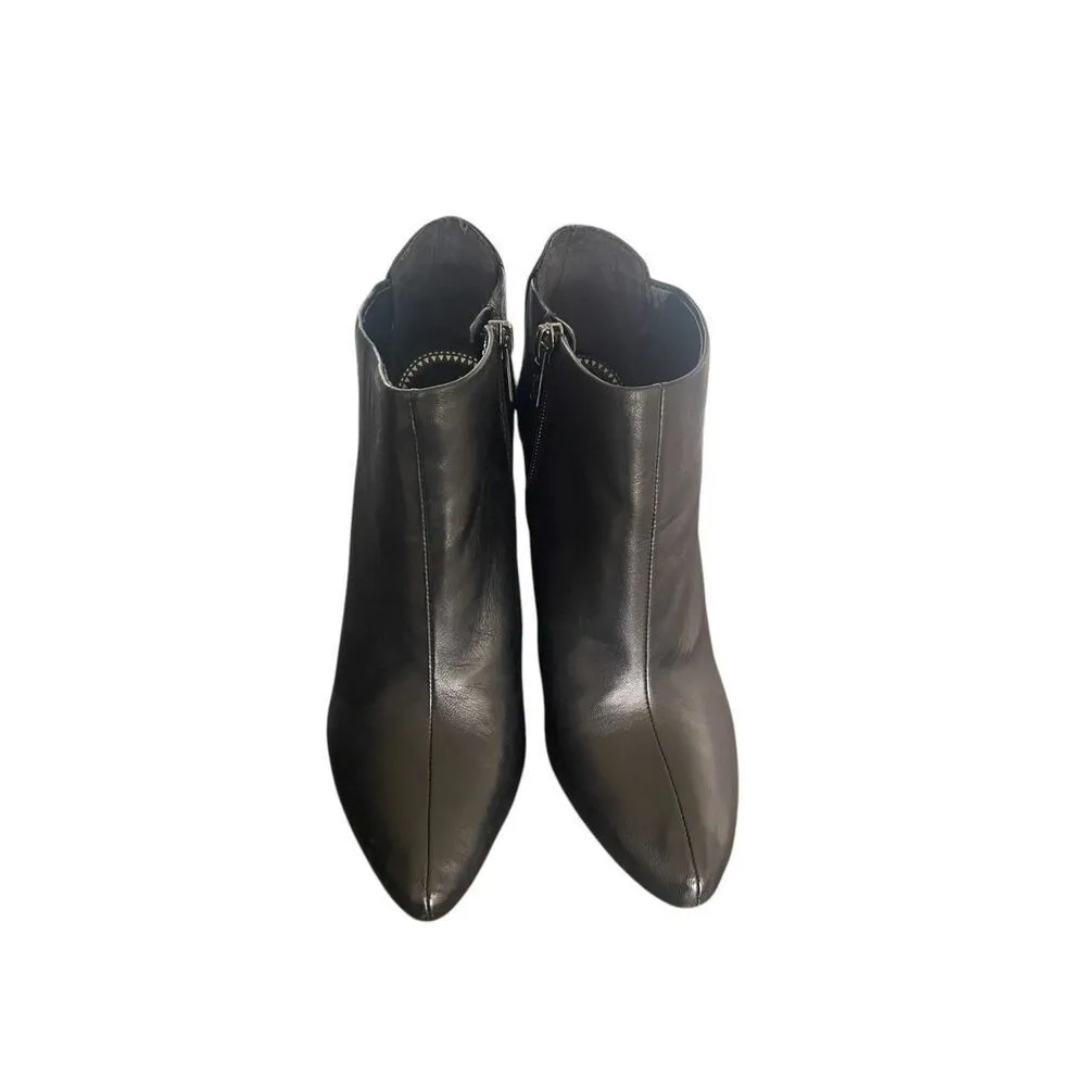 Circus By Sam Edelman Ankle Booties Block Heel Pointed Toe Black/ Gold 8.5M - Image 3