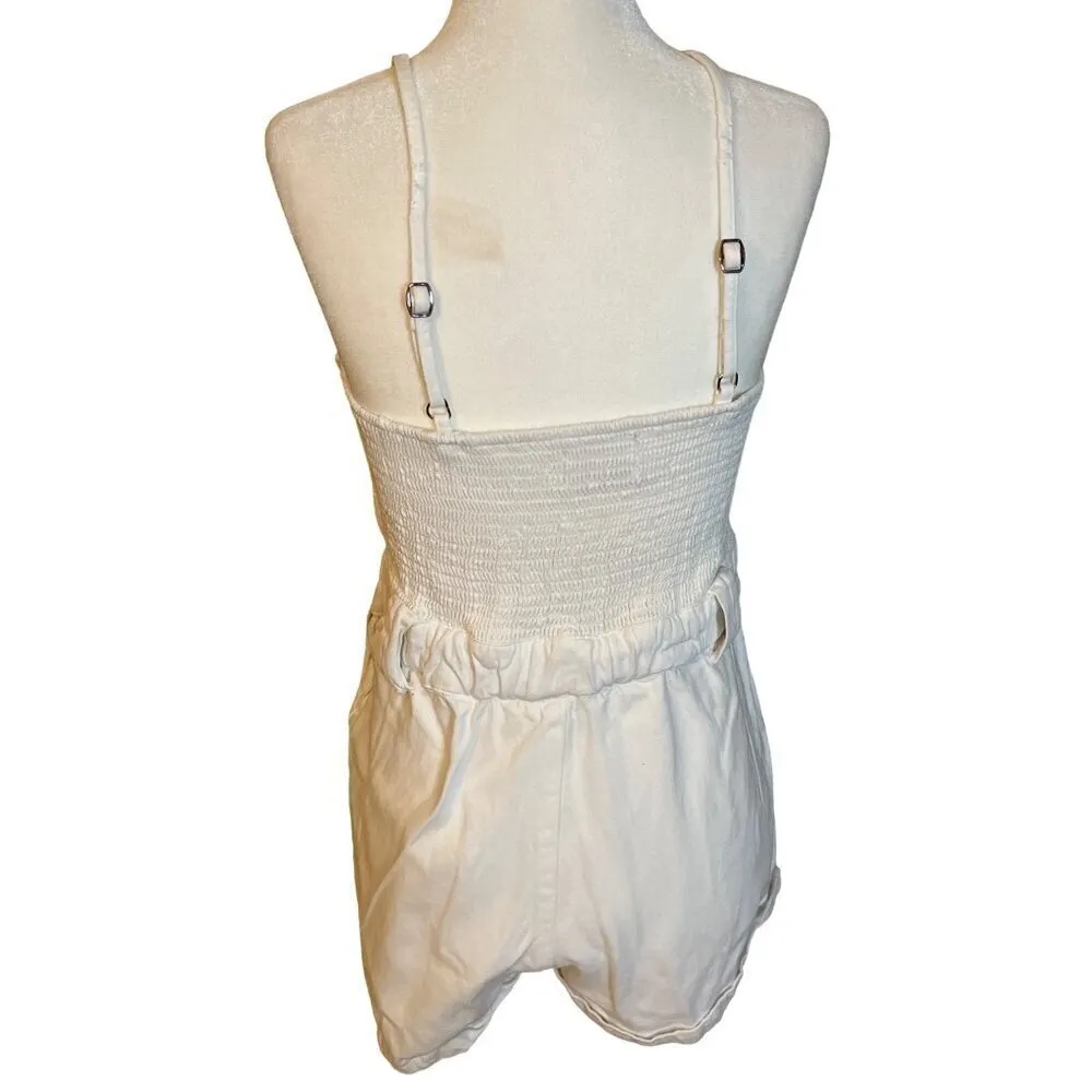 Show Me Your Mumu Sloane Romper in Seasalt Small Womens Denim Outfit - Image 7