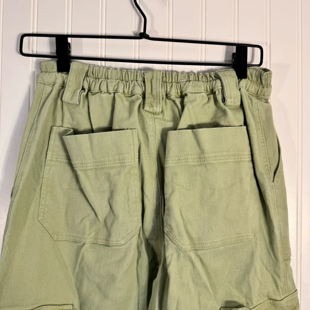 Cotton Candy LA Light Green Twill Cargo Pants 100% Cotton Size Medium - Image 8