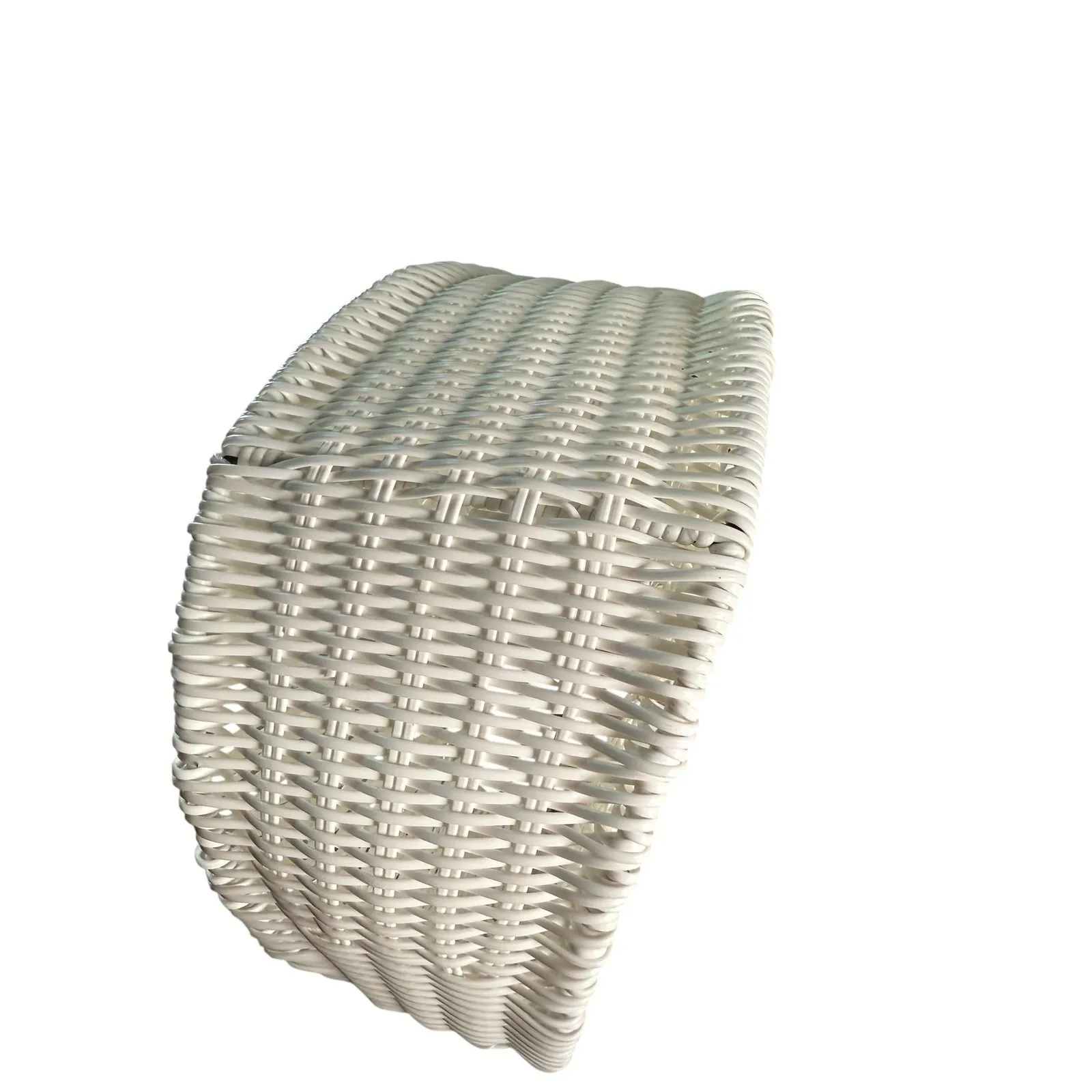 Handwoven White Wicker Purse Womens Medium Circle Bag Colorful Tassel Boho Beach - Image 6