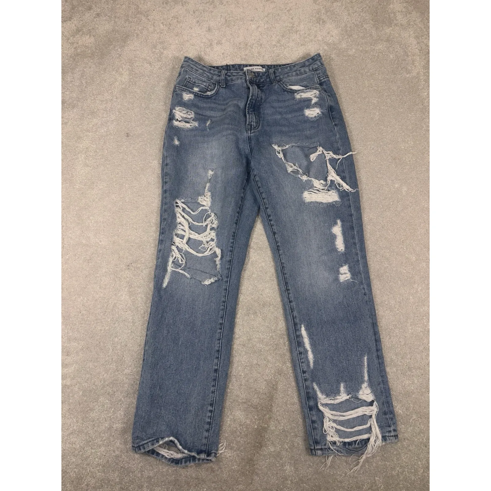 flying monkey jeans boyfriend fit straight leg jeans distressed 29 - Image 2