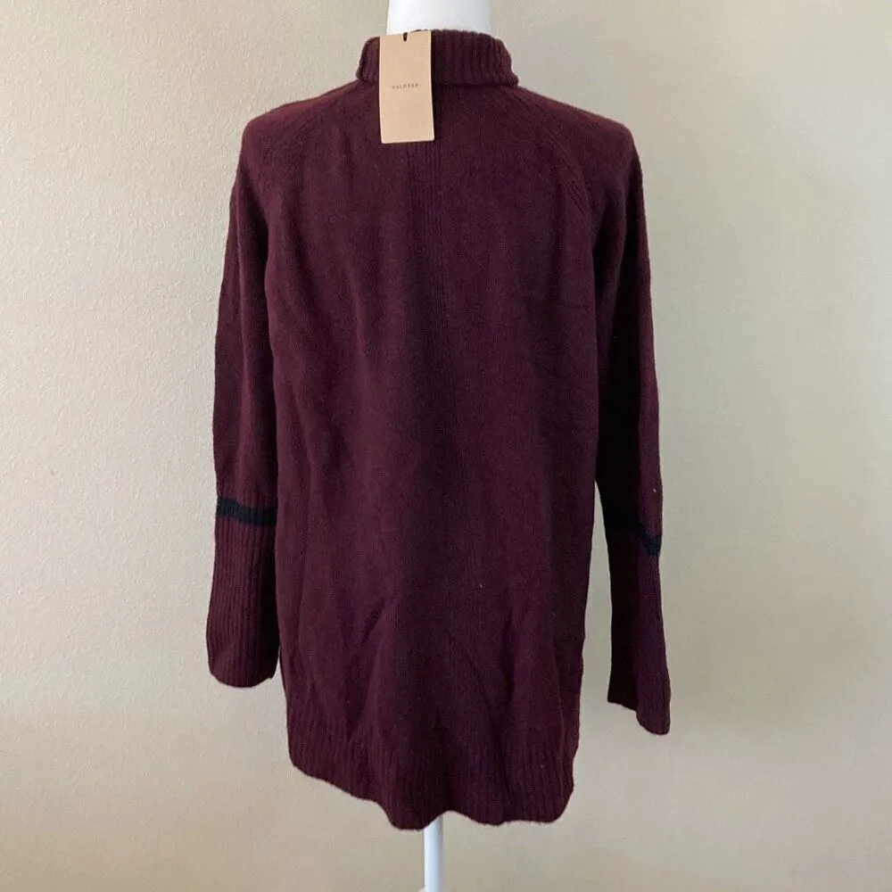 Halogen  Burgundy Turtleneck Wool Blend Sweater Size Small‎ (M1) - Image 2