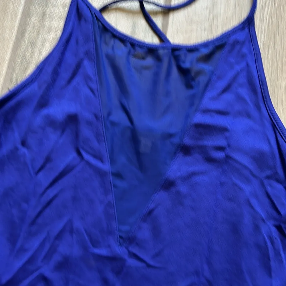 Charlotte Russe blue top with mesh v - Image 2