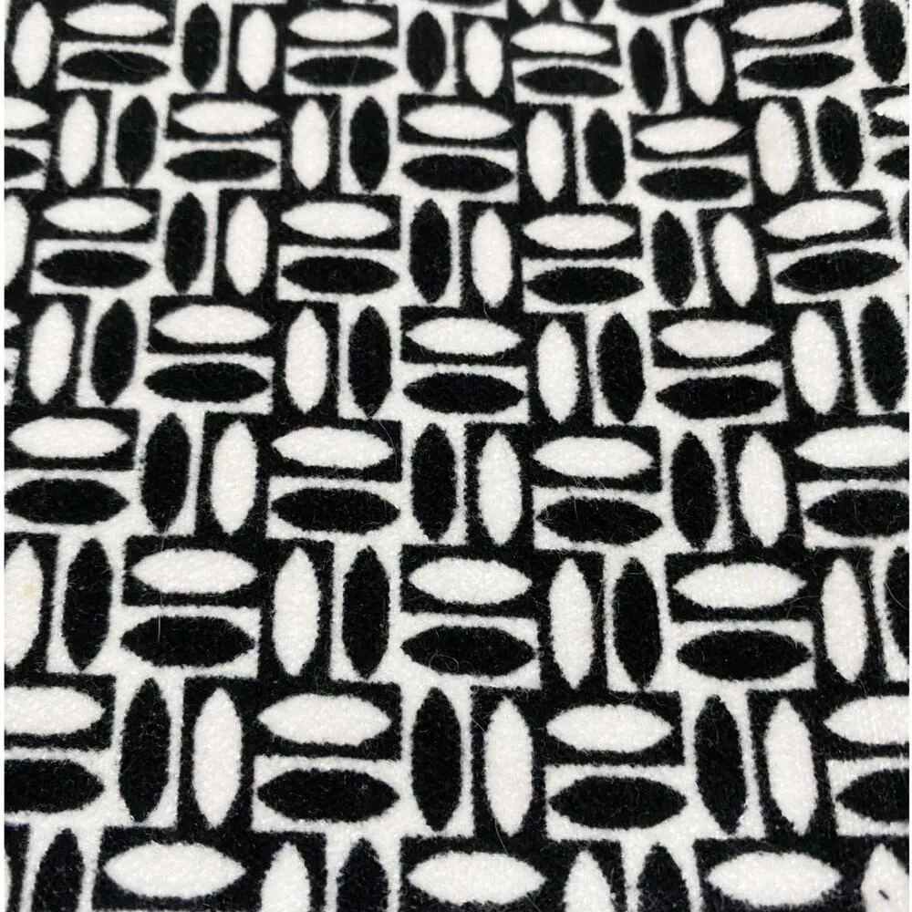 LOFT Petites Geometric Mini Skirt‎ Velveteen Fabric Black & White 2P - GUC - Image 4