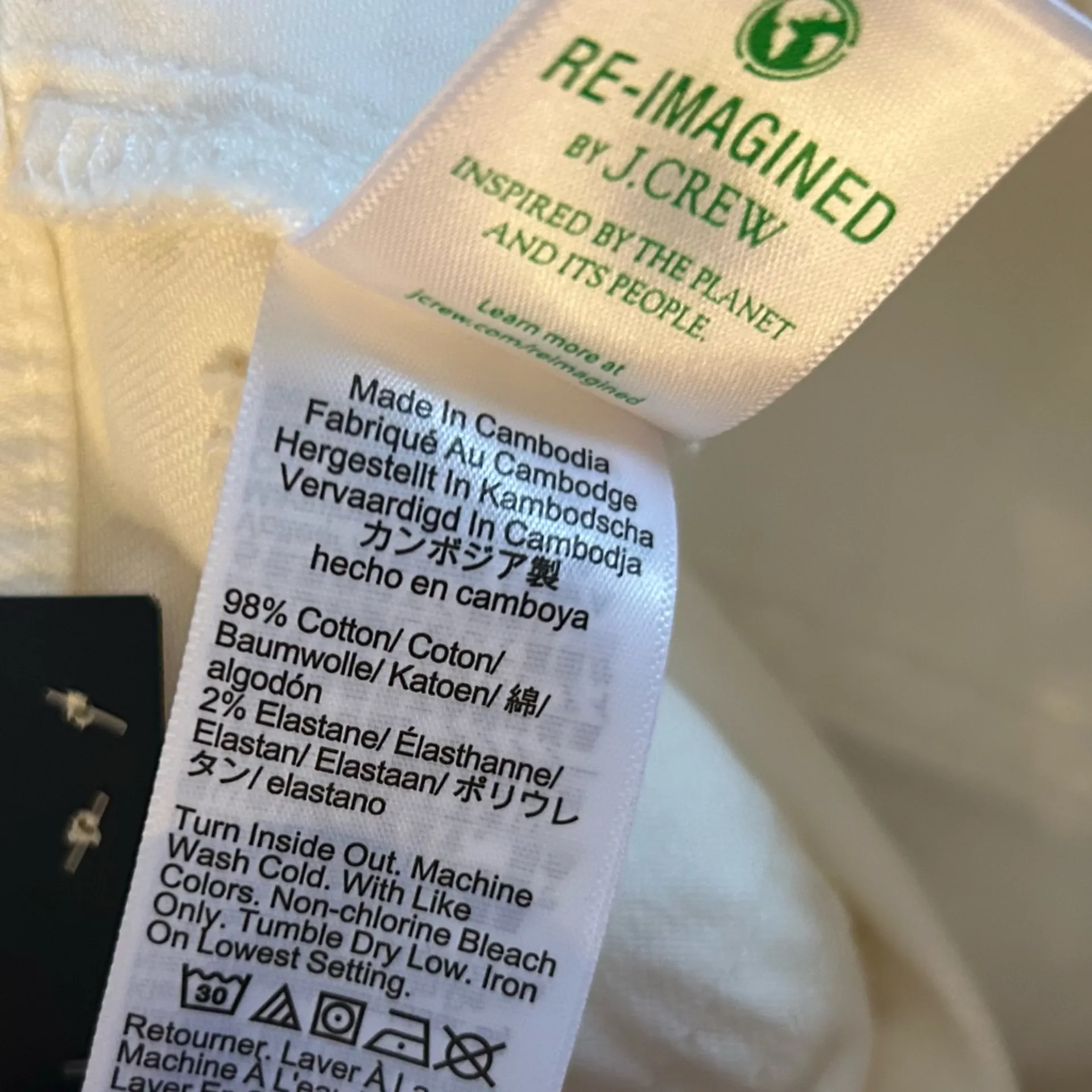 NWT J.Crew Factory White Full Length Slim Wide Leg Jeans Size 26P - Image 6