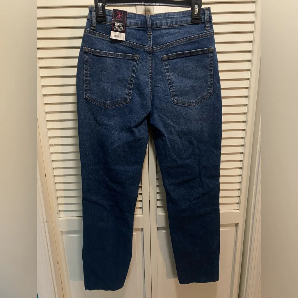 No Boundaries‎ Distressed Jeans NWT dark wash raw hem - Image 4