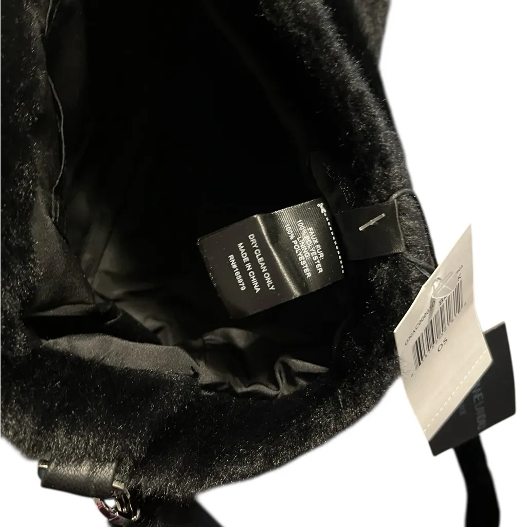 Adrienne Landau Zebra Print Faux Fur Crossbody Bag with removable strap - Image 4