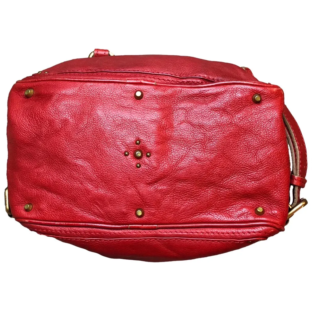 CHLOE Paddington Lock and Key Small Red Leather Padlock Bag With Dust Bag - Image 6